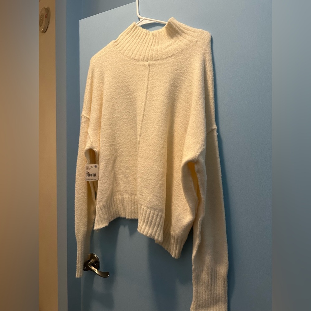 Free People Ivory Turtleneck Sweater